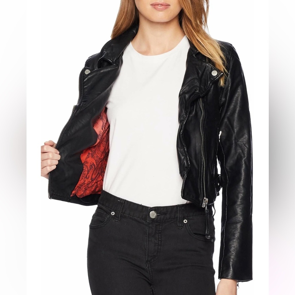 Free People Heartache Faux-Leather Moto Jacket